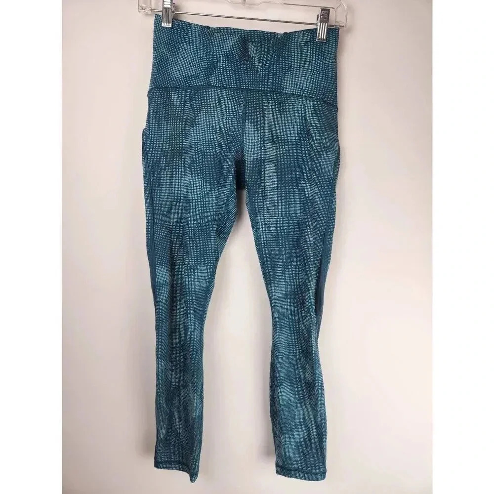 Lululemon Train Times Leggings Blue Size 6 Mid R